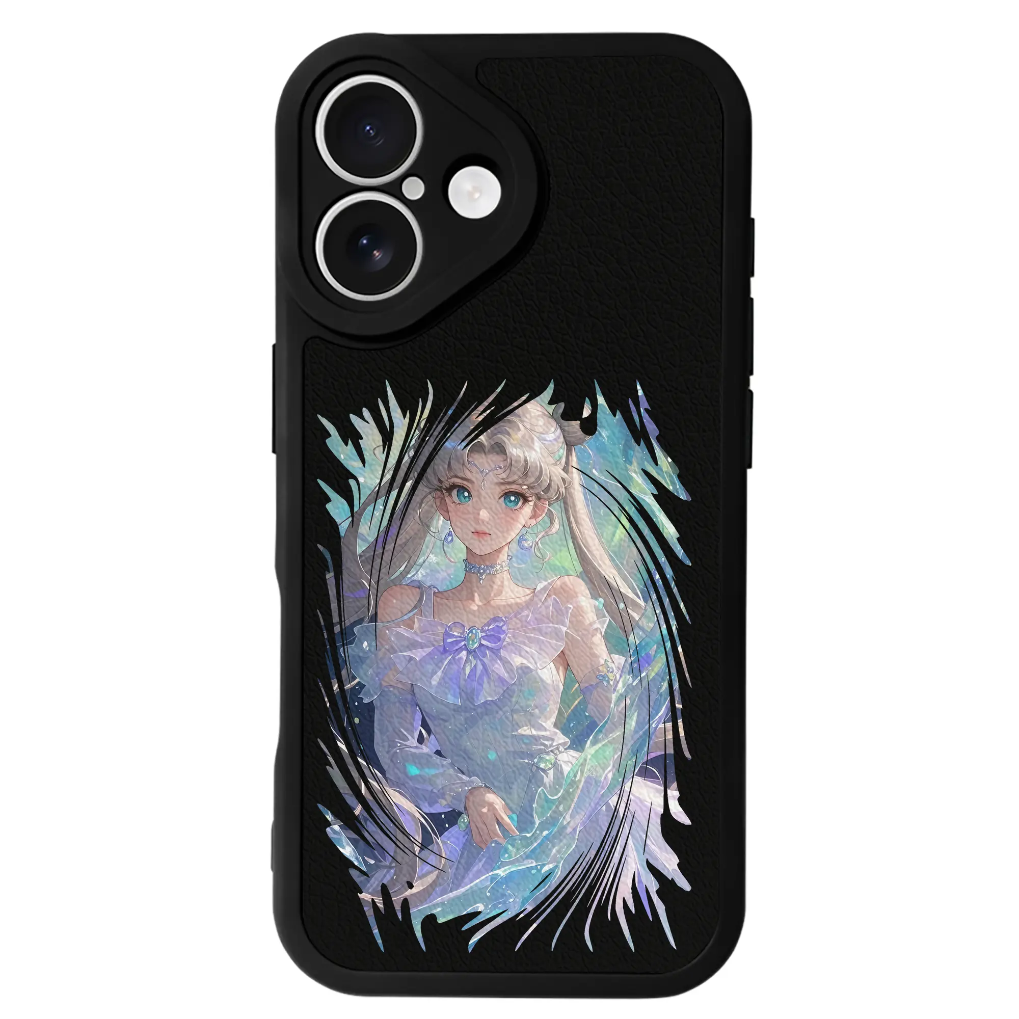 美少女戦士セーラームーン グッズ 月野 うさぎ - IPhone 16シリーズ対応 ・ シリコンスマホケース ・ レザー調 ・ 高精度フィット ・ 耐衝撃 ・ ワイヤレス充電対応 ・ 精密カット